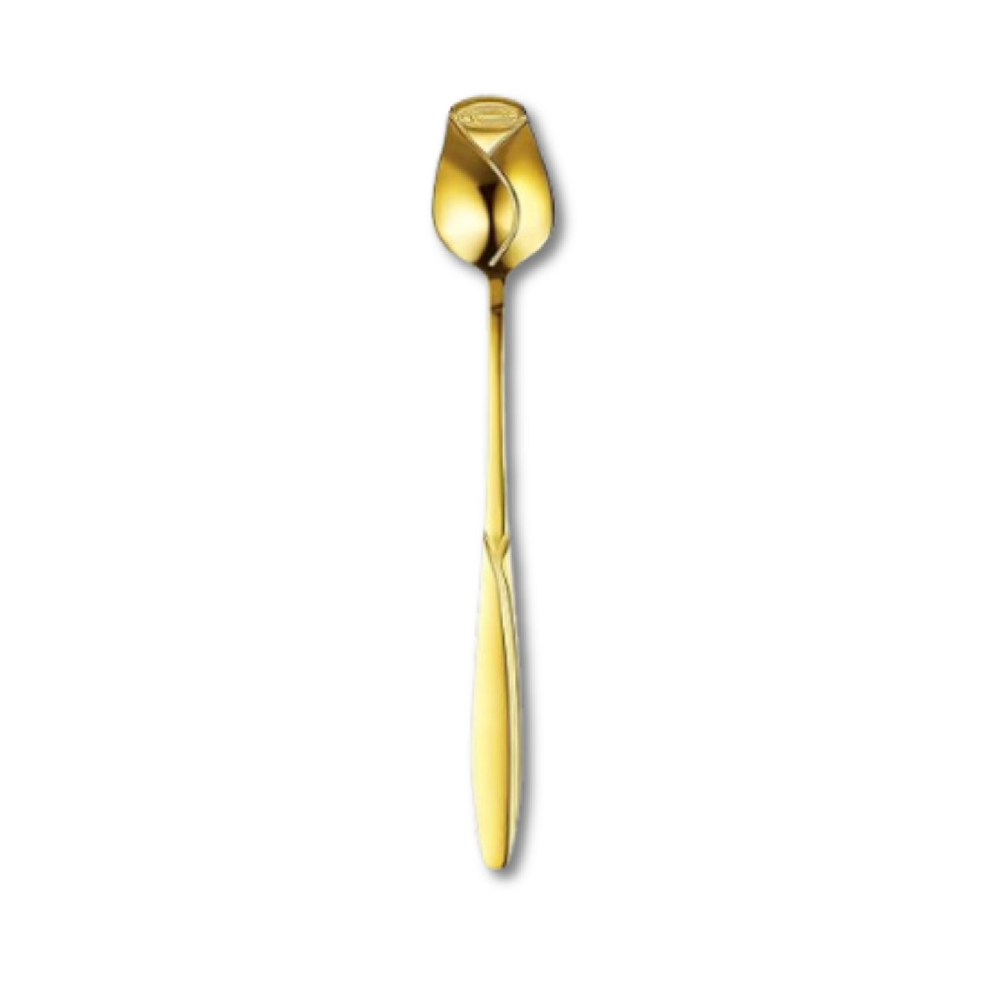 Gold rose flower teaspoon